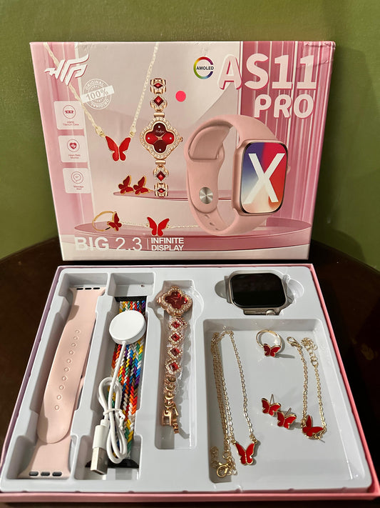 As11 Pro Ladies Smartwatch – Combo Set 8in1
