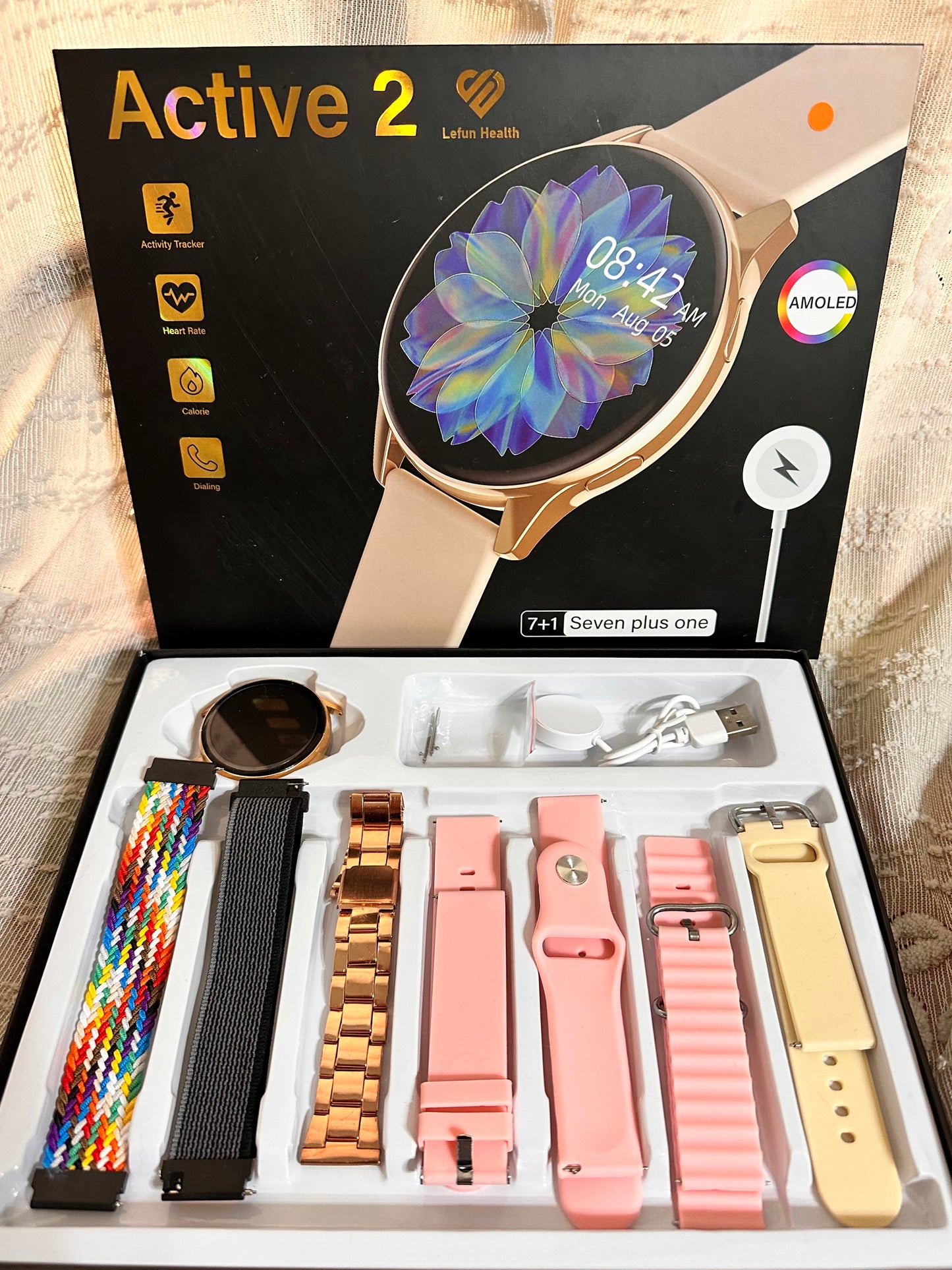 Active 2 Round Dial Smartwatch – 7in1