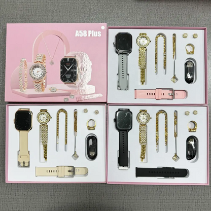 A58 Plus Ladies Smartwatch – Combo Set 8in1
