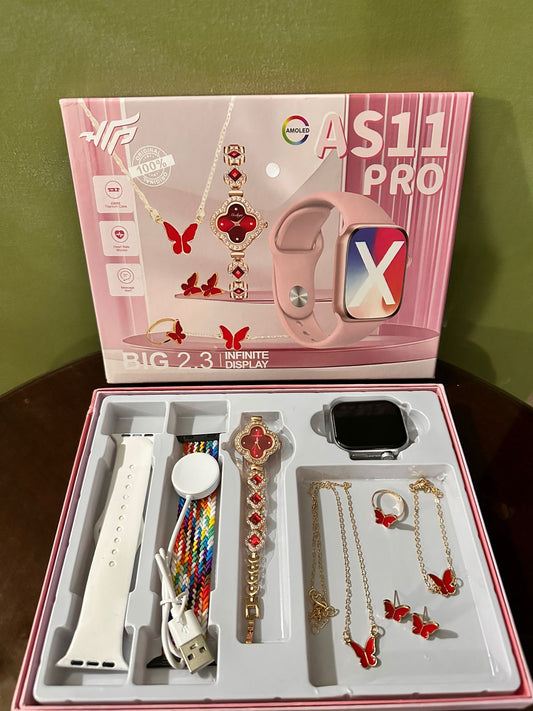 As11 Pro Ladies Smartwatch – Combo Set 8in1