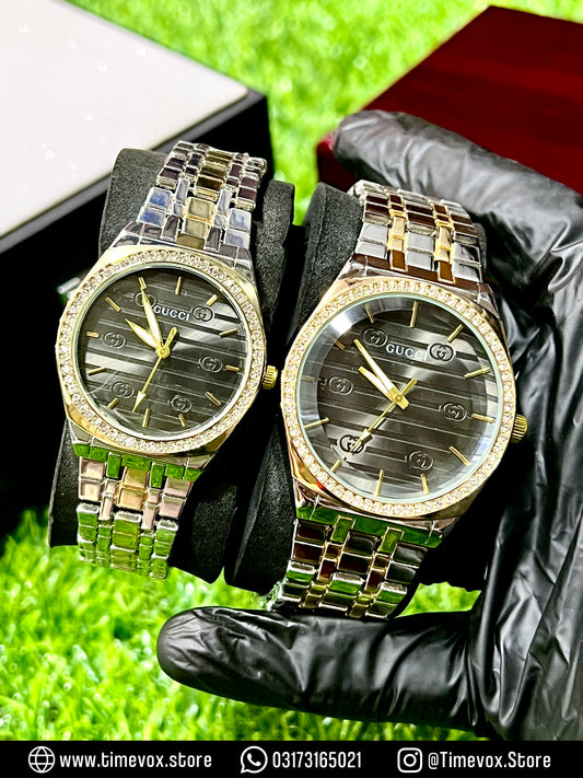 GUCCI STONE COUPLE WATCHES