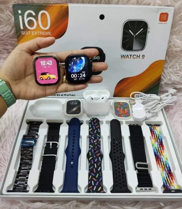 i60 Suit Extreme Hot 12 in 1 Set Smart Watch