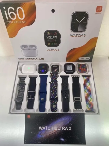 i60 Suit Extreme Hot 12 in 1 Set Smart Watch